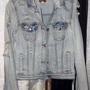 American Eagle Outfitters Light Blue Jean Jacket